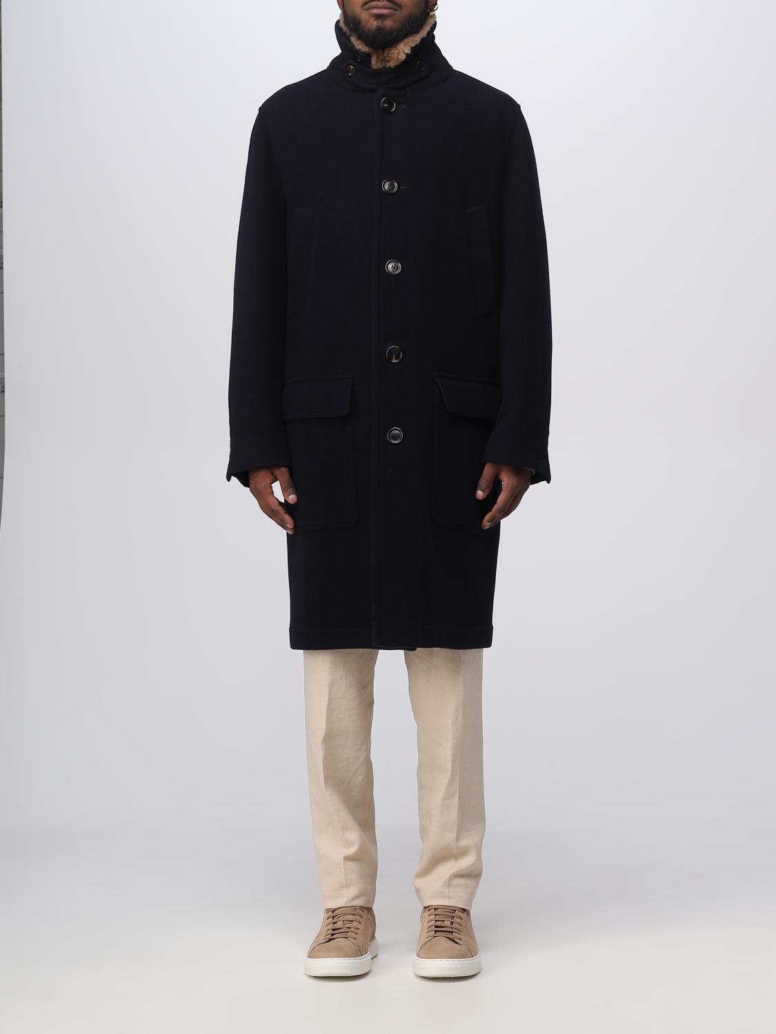 Brunello Cucinelli coat in wool - Navy | MQ4219066 | GIGLIO.COM