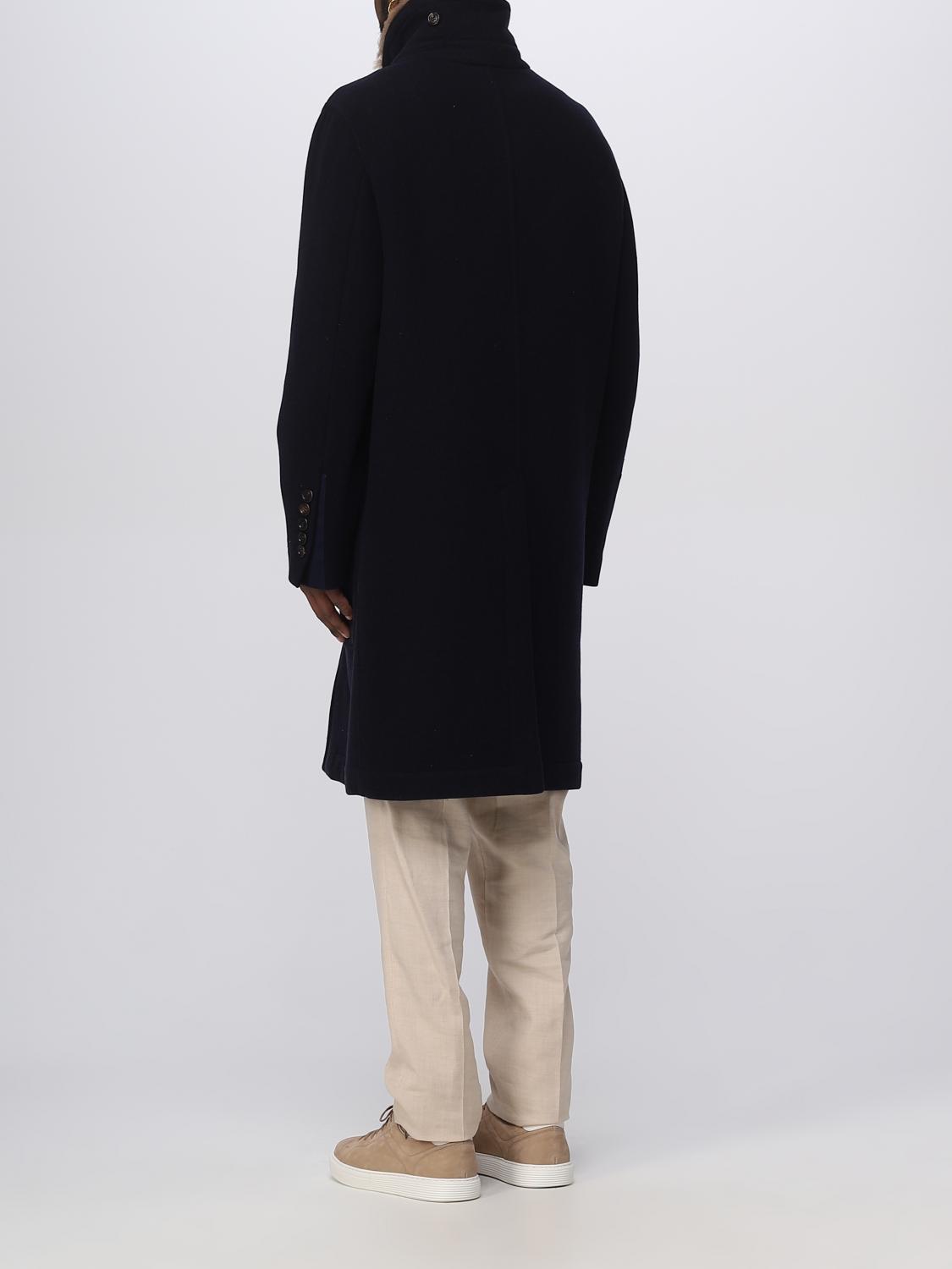 Brunello Cucinelli coat in wool - Navy | MQ4219066 | GIGLIO.COM