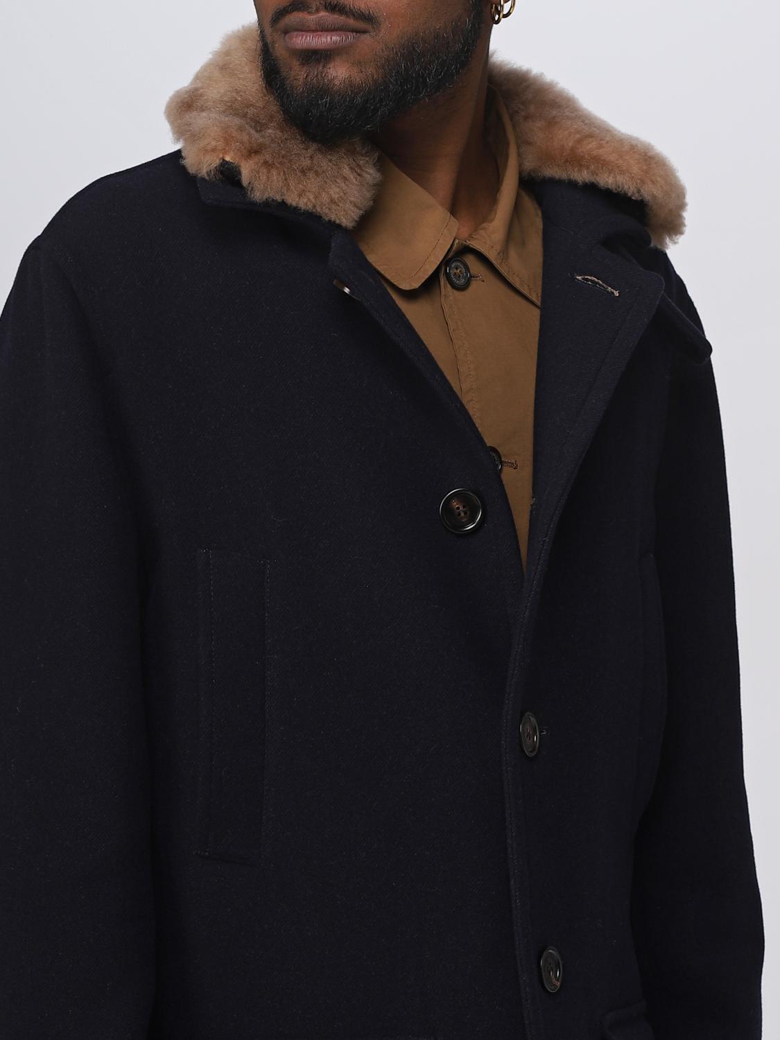 Brunello Cucinelli coat in wool - Navy | MQ4219066 | GIGLIO.COM