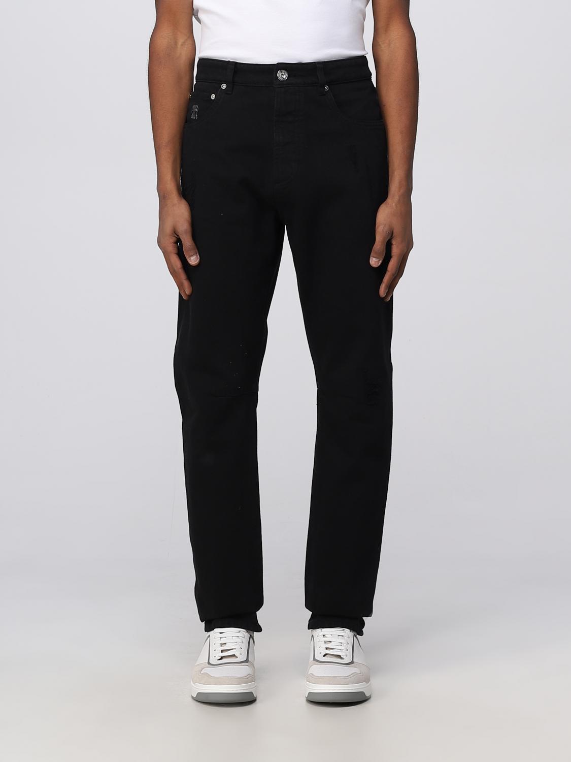 BRUNELLO CUCINELLI PANTALONI: Pantalone Brunello Cucinelli in cotone, Nero - Img 1