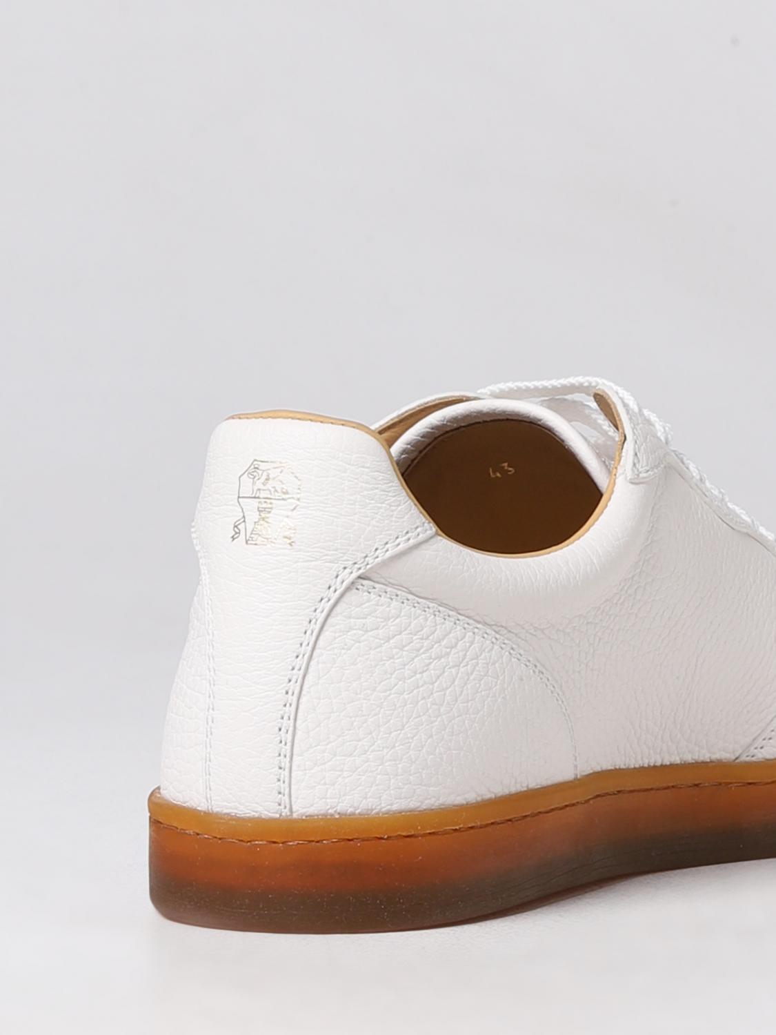 BRUNELLO CUCINELLI SNEAKERS: Brunello Cucinelli sneakers in textured leather, White - Img 3