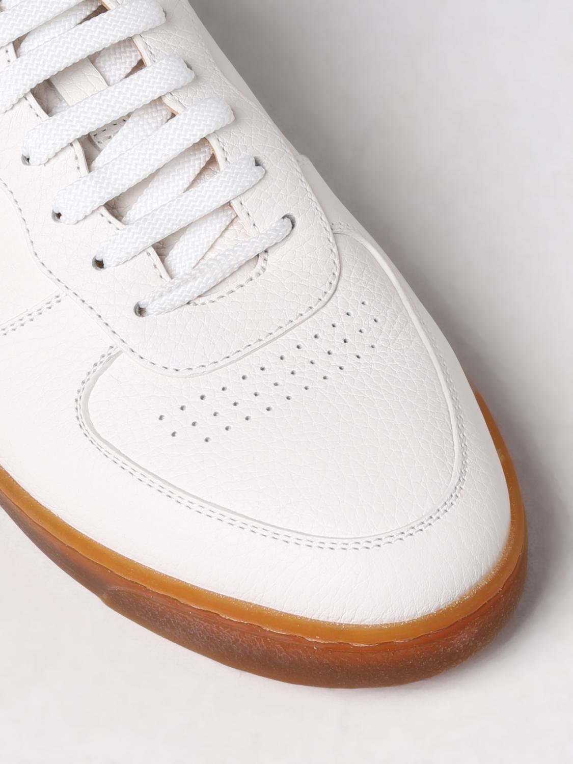 BRUNELLO CUCINELLI SNEAKERS: Brunello Cucinelli sneakers in textured leather, White - Img 4