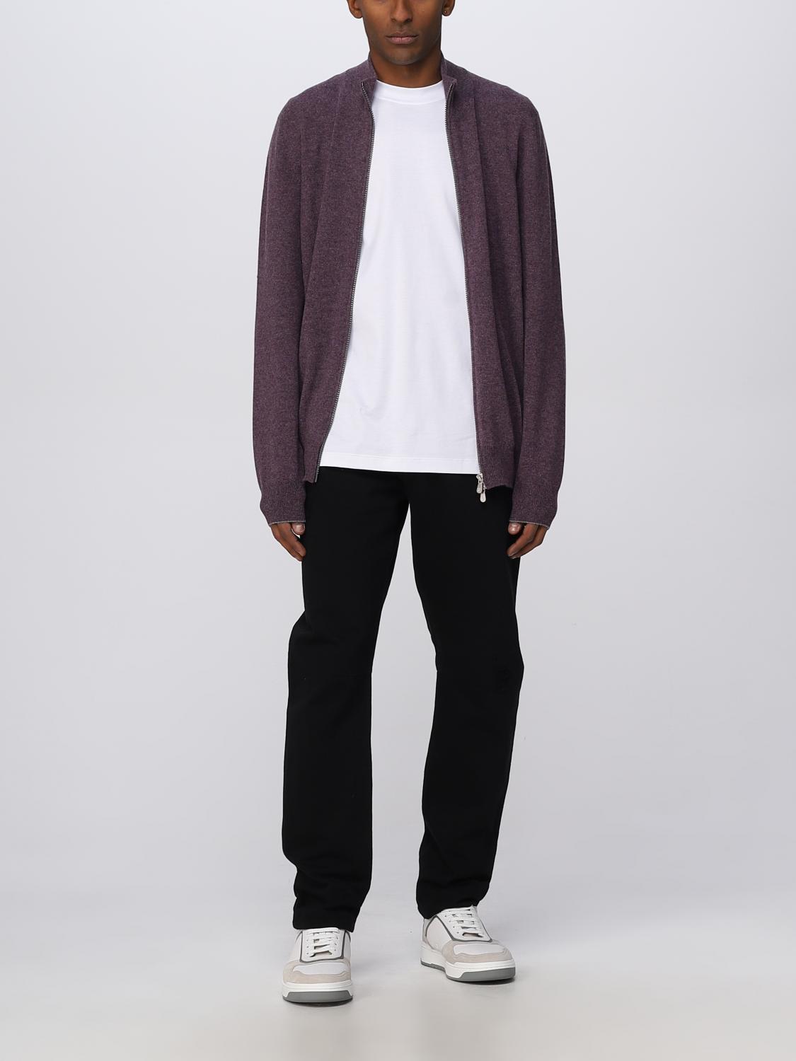 BRUNELLO CUCINELLI STRICKJACKE: Pullover herren Brunello Cucinelli, Violett - Img 2