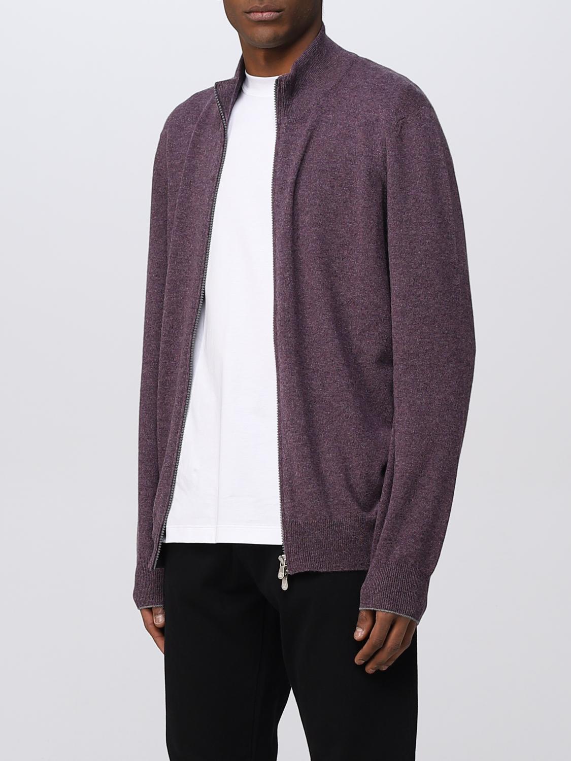 BRUNELLO CUCINELLI STRICKJACKE: Pullover herren Brunello Cucinelli, Violett - Img 4