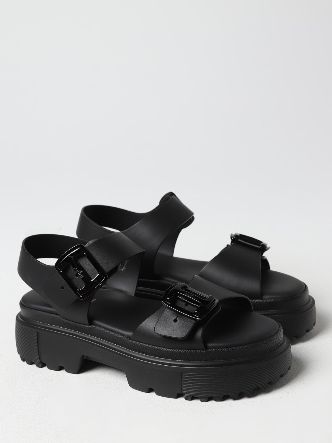HOGAN SANDALIAS PLANAS: Zapatos mujer Hogan, Negro - Img 2