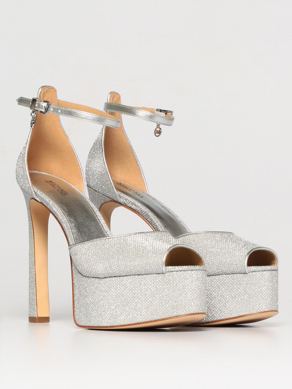 michael kors silver dress shoes Michael Michael Kors Eliza Pumps Silver/Sand 7