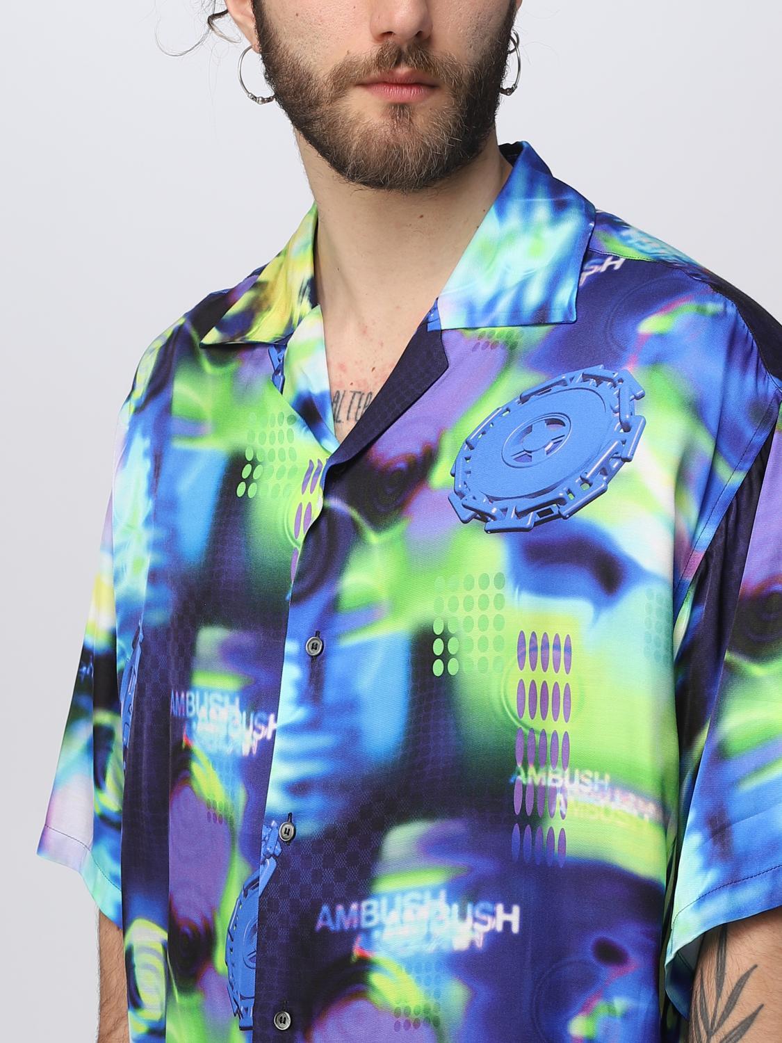 AMBUSH CAMICIA: Camicia Ambush in cotone, Azzurro - Img 3