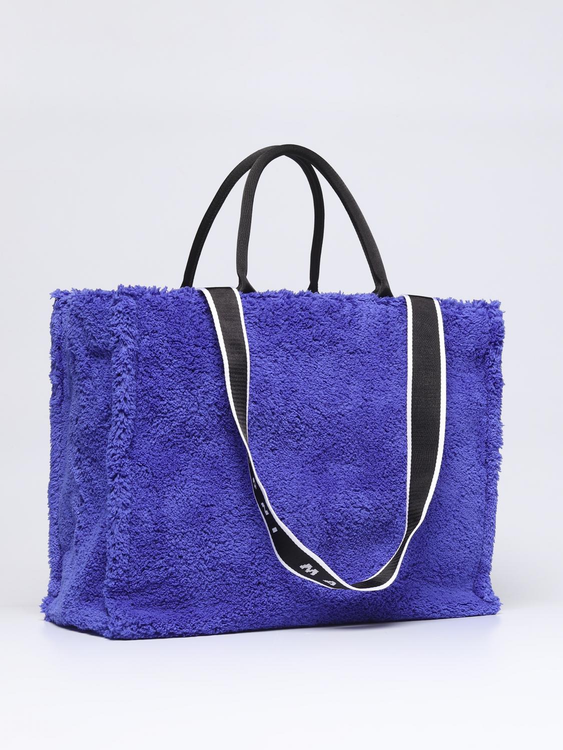 MARNI BAG: Terry Marni bag in synthetic fur, Sapphire - Img 2