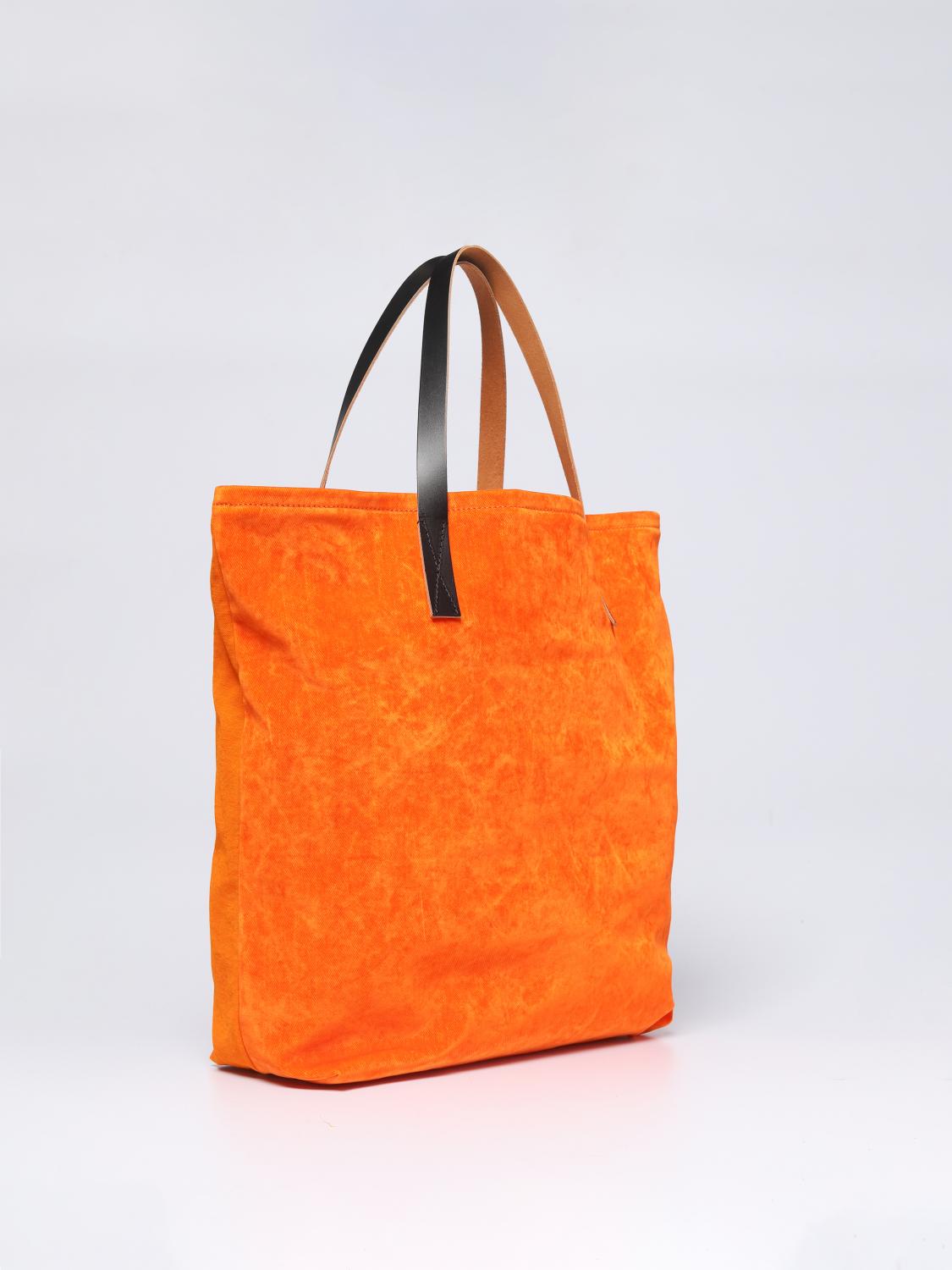 MARNI BAG: Marni bag in velvet and cotton, Orange - Img 2