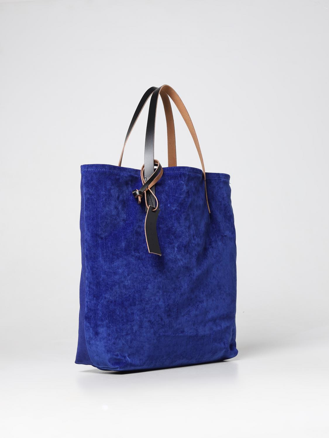 MARNI BORSA: Borsa Marni in velluto e cotone, Zaffiro - Img 2