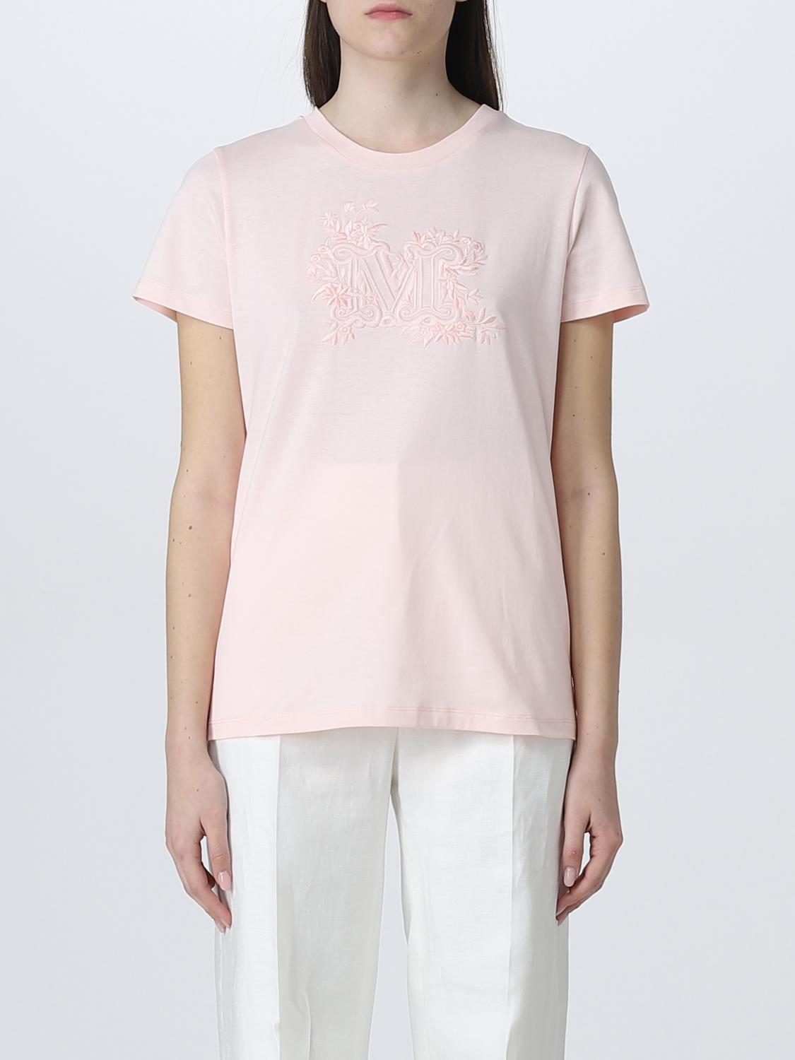 MAX MARA T-SHIRTS: T-shirt Max Mara in cotone, Rosa - Img 1