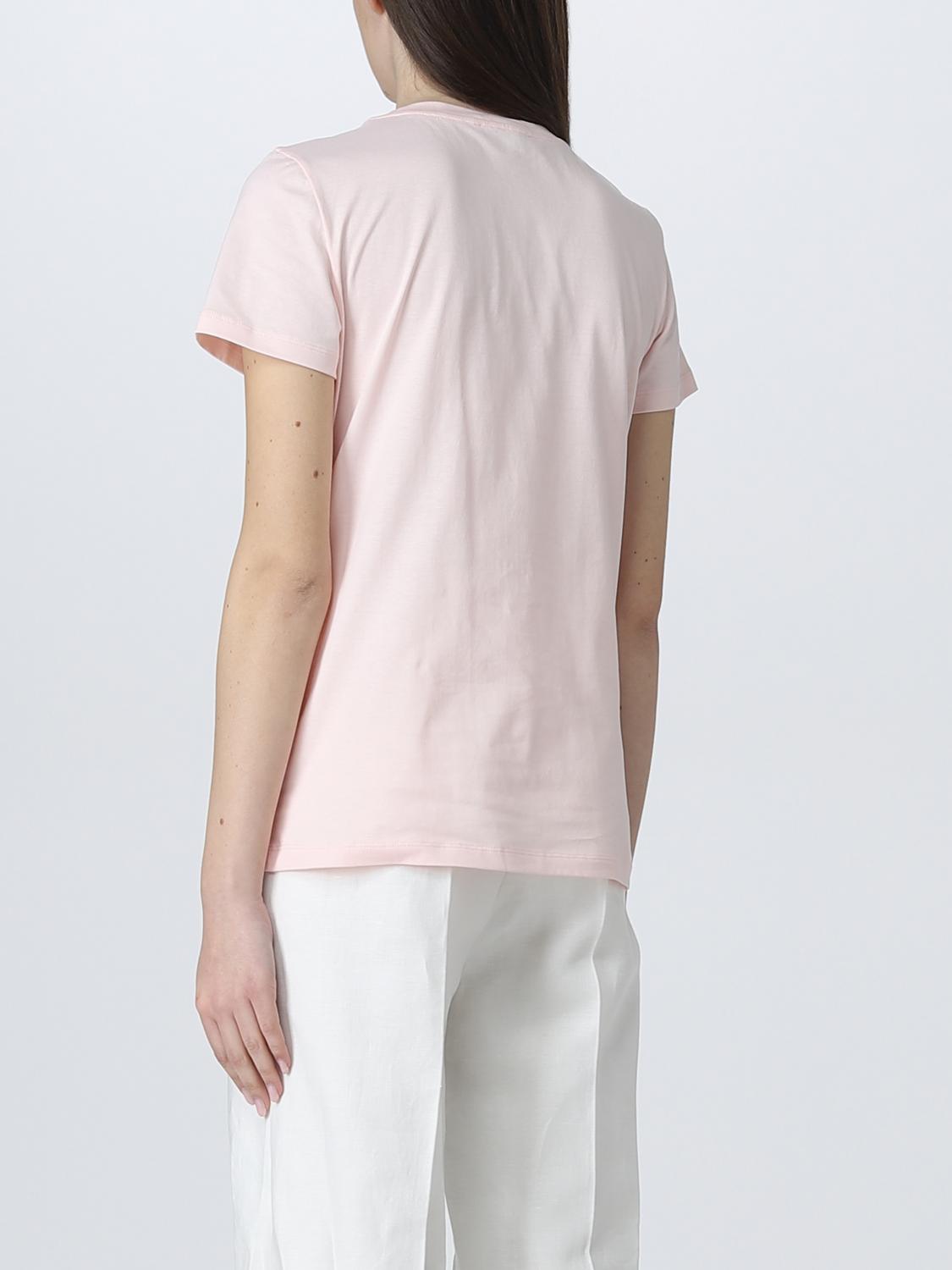 MAX MARA T-SHIRTS: T-shirt Max Mara in cotone, Rosa - Img 3