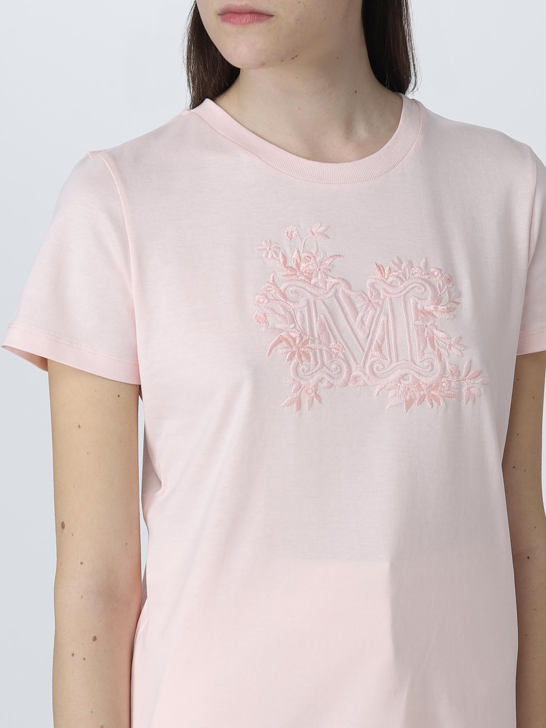 MAX MARA T-SHIRTS: T-shirt Max Mara in cotone, Rosa - Img 5