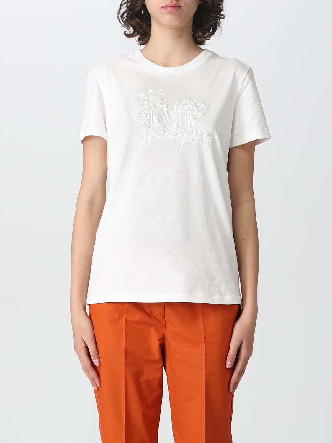 MAX MARA T-SHIRTS: T-shirt Max Mara in cotone, Naturale - Img 1