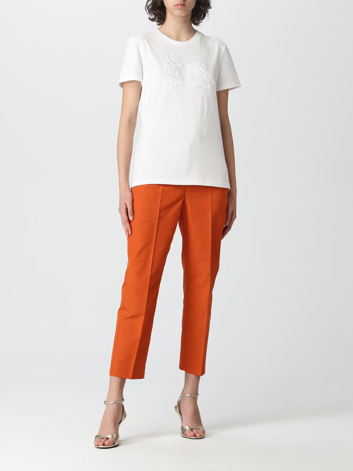 MAX MARA T-SHIRTS: T-shirt Max Mara in cotone, Naturale - Img 2