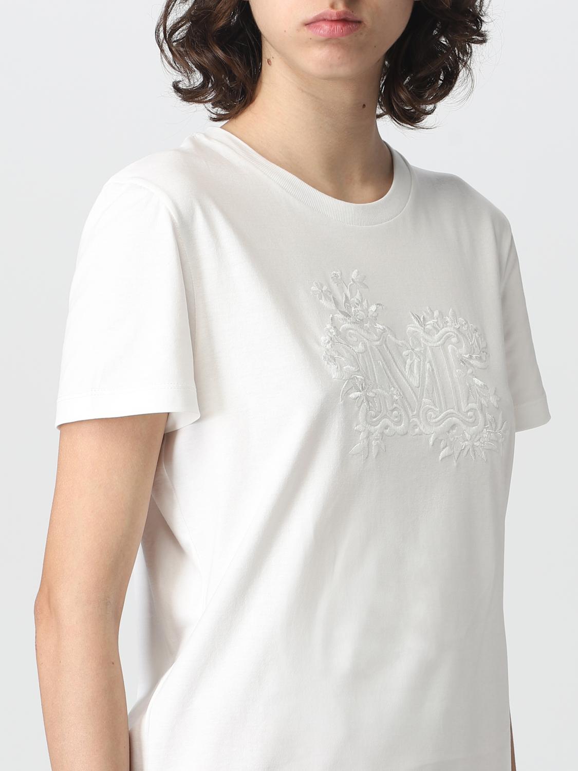 MAX MARA T-SHIRTS: T-shirt Max Mara in cotone, Naturale - Img 5