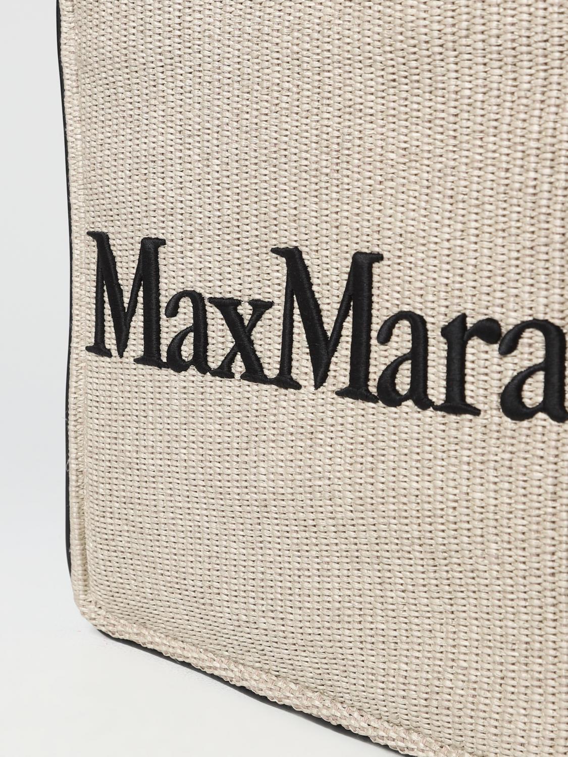 MAX MARA SHOULDER BAG: Max Mara Easy Bag woven raffia bag, Sand - Img 3