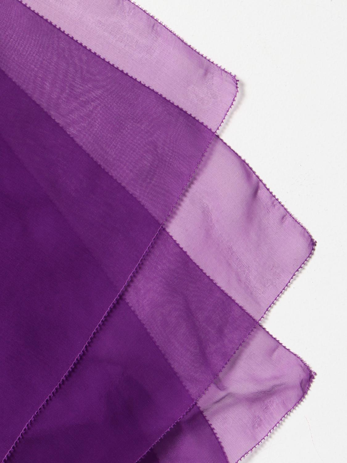 スカーフ MAX MARA Woman Neck scarf Violet 2345410631600 008 Max Mara Outlet: silk scarf - Violet | Max Mara neck scarf