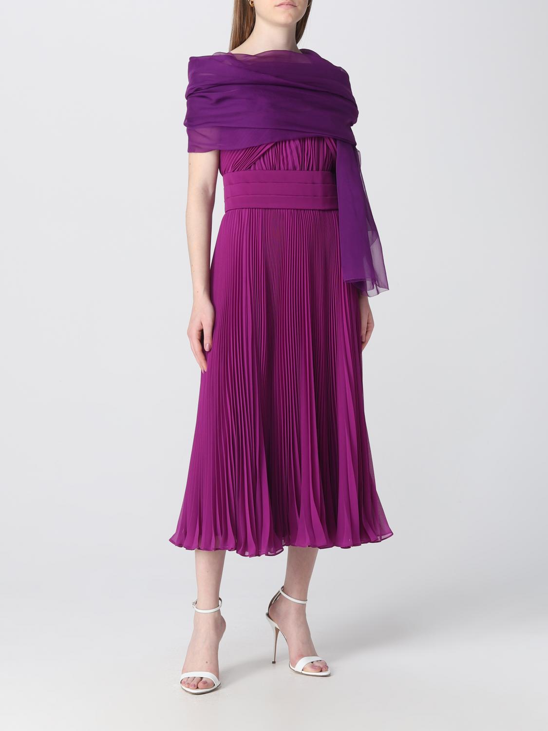 スカーフ MAX MARA Woman Neck scarf Violet 2345410631600 008 Max Mara Outlet: silk scarf - Violet | Max Mara neck scarf