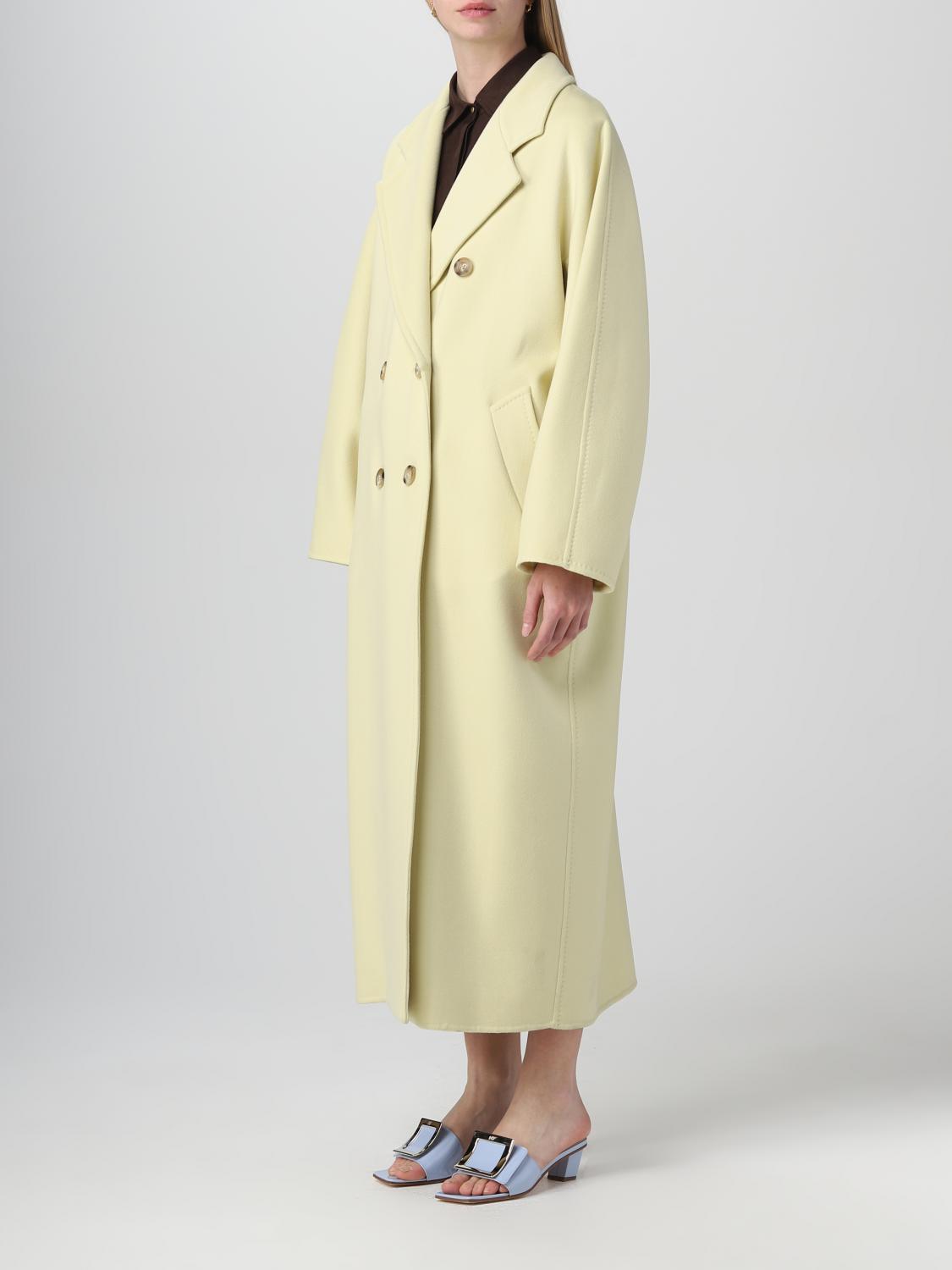 MAX MARA COAT: Max Mara wool and cashmere coat, Yellow - Img 3
