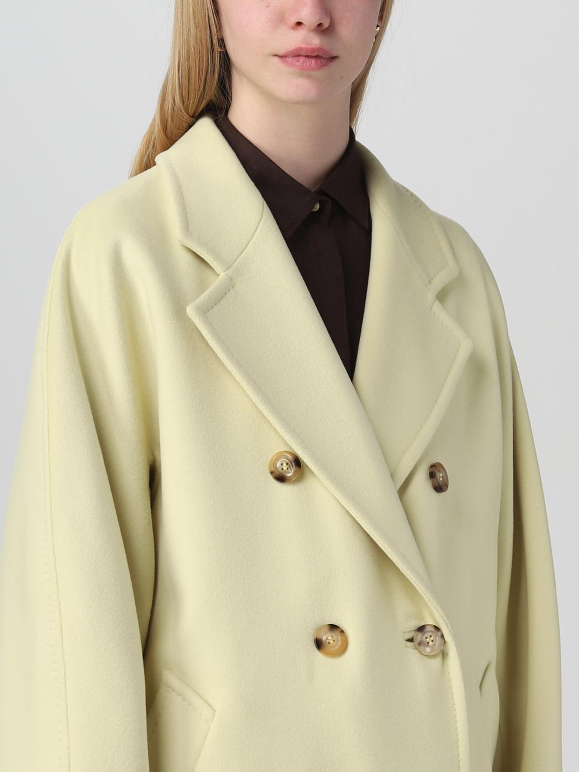 MAX MARA COAT: Max Mara wool and cashmere coat, Yellow - Img 4