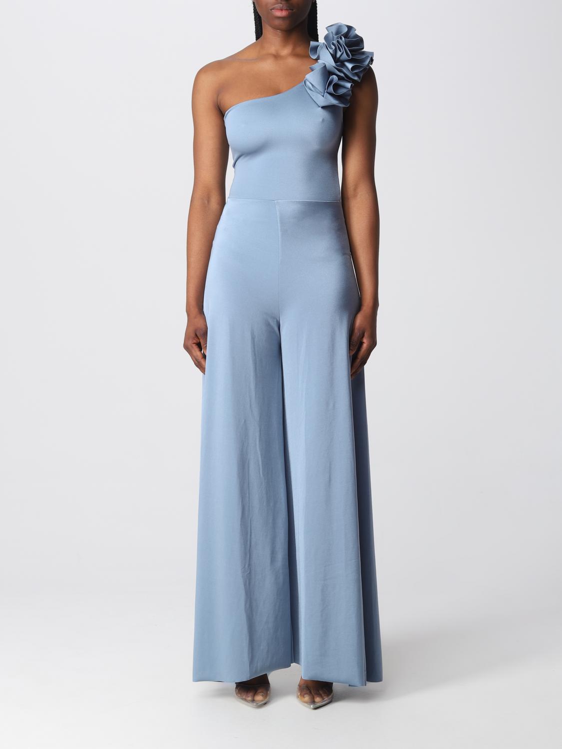 MAYGEL CORONEL TUTA: Tuta Maygel Coronel in tessuto stretch, Azzurro - Img 1