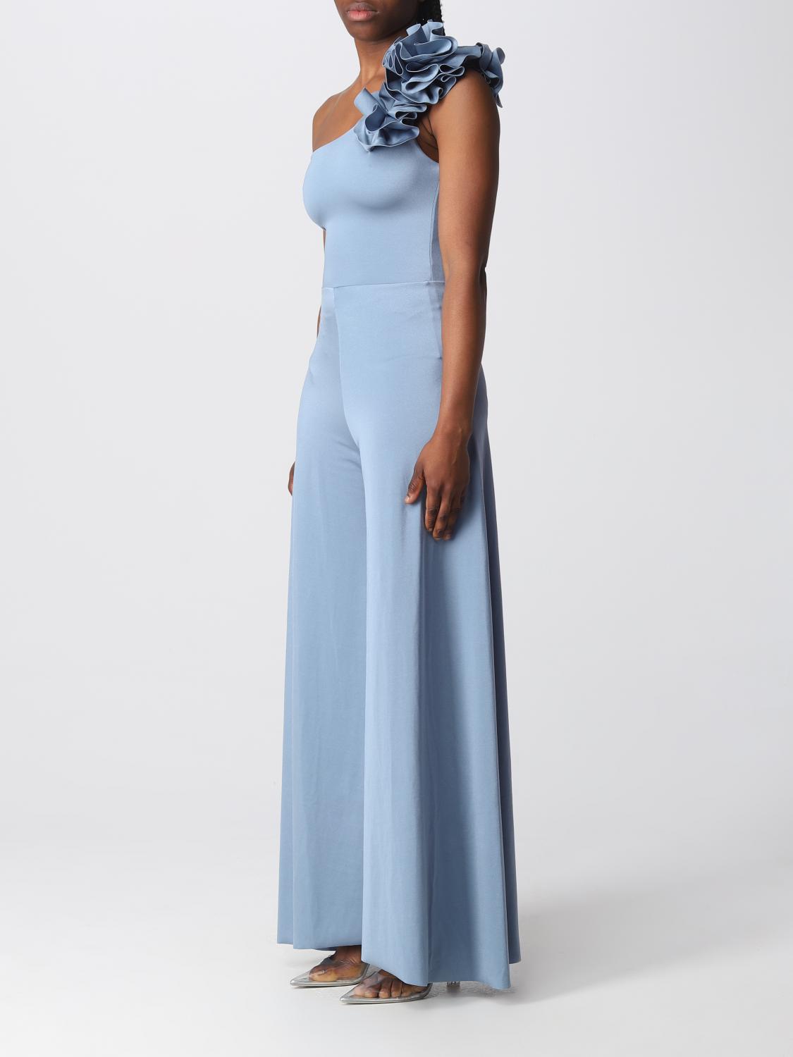 MAYGEL CORONEL TUTA: Tuta Maygel Coronel in tessuto stretch, Azzurro - Img 3