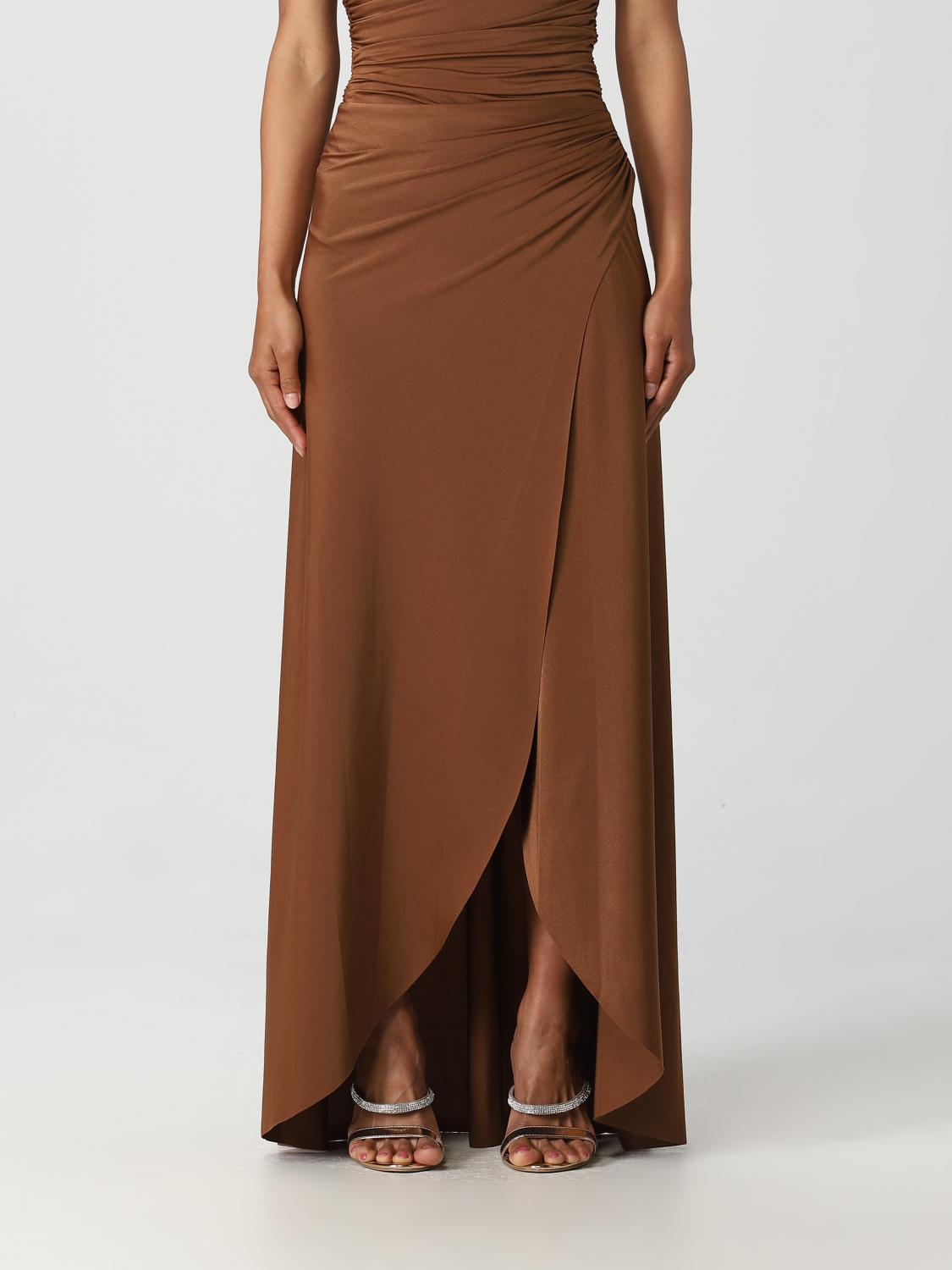Maygel Coronel Skirt woman - Brown | SKT-004-BMN | GIGLIO.COM