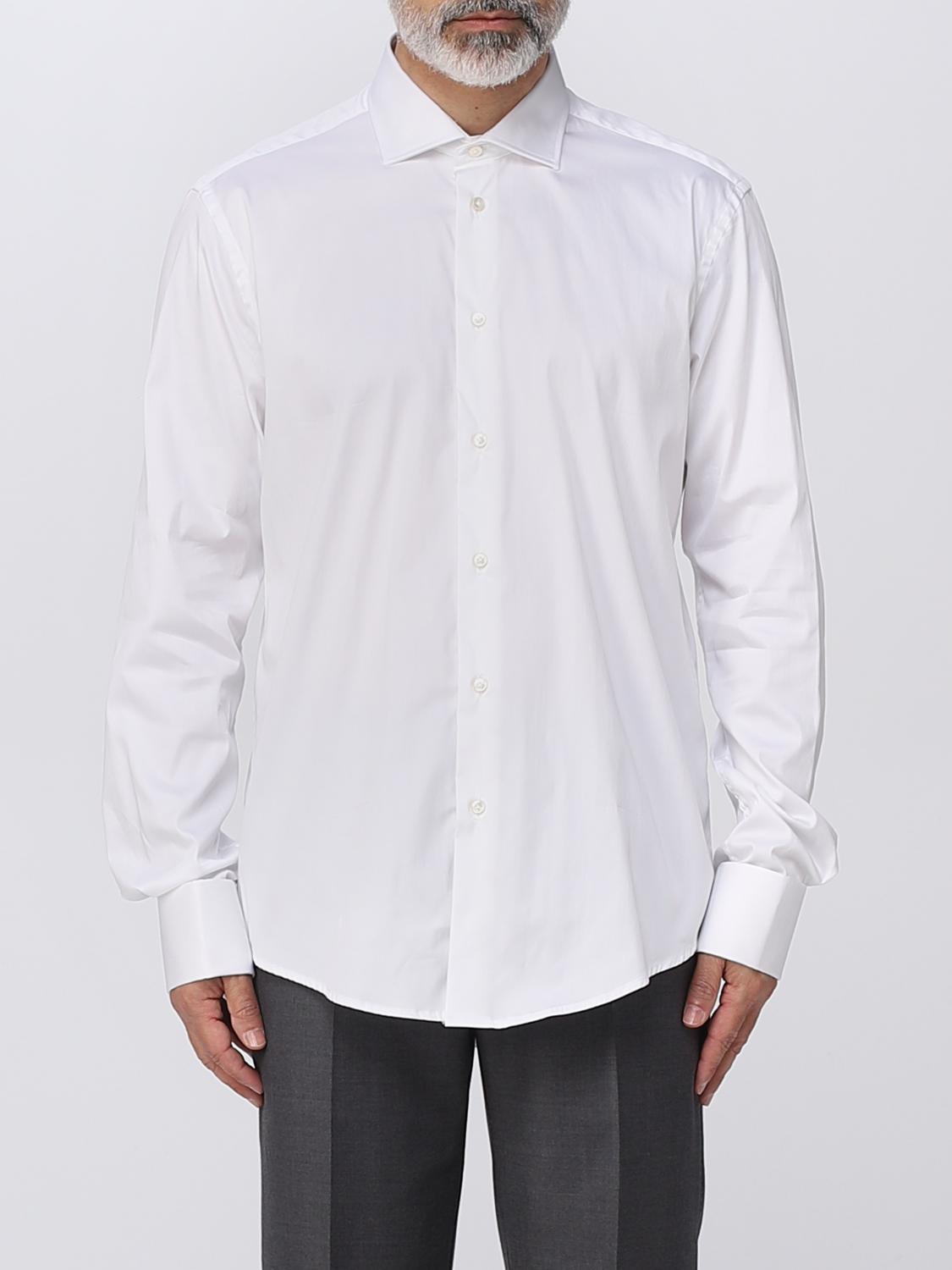 BRIAN DALES CAMICIA: Camicia Brian Dales in misto cotone stretch, Bianco - Img 1