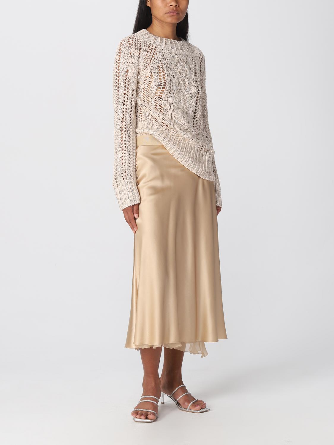 ERMANNO SCERVINO GONNA: Gonna Ermanno Scervino in raso, Ecru - Img 2