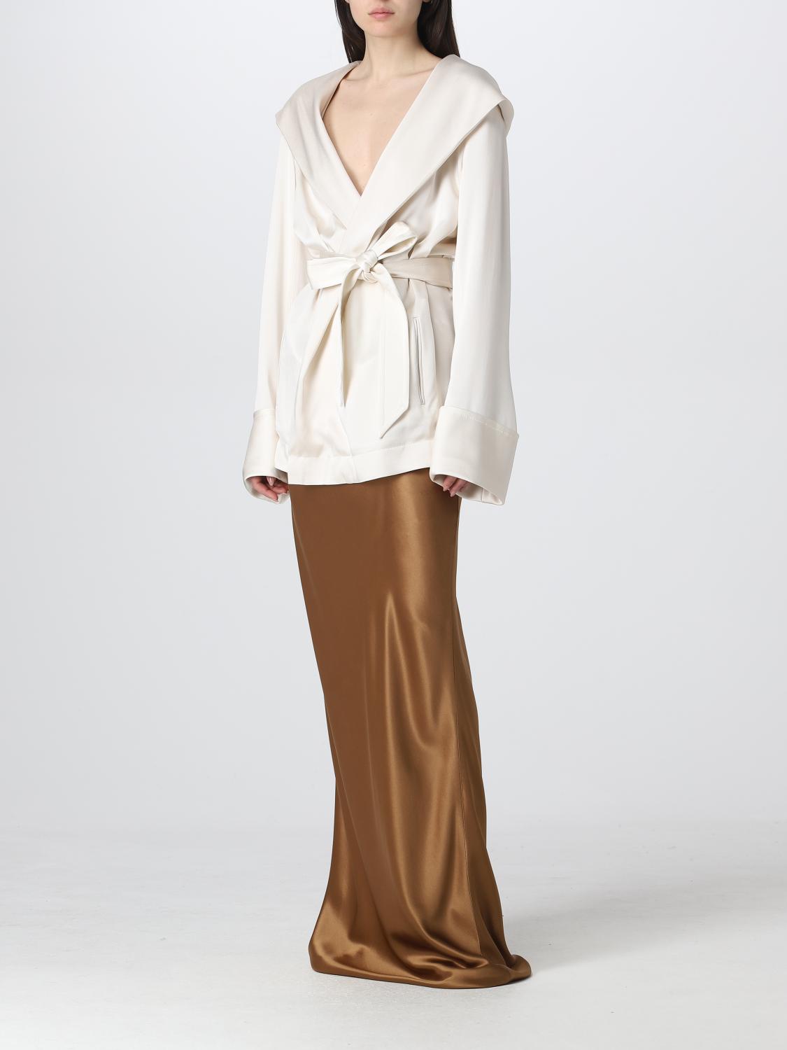 SAINT LAURENT GIACCA: Giacca Saint Laurent in misto viscosa, Panna - Img 2
