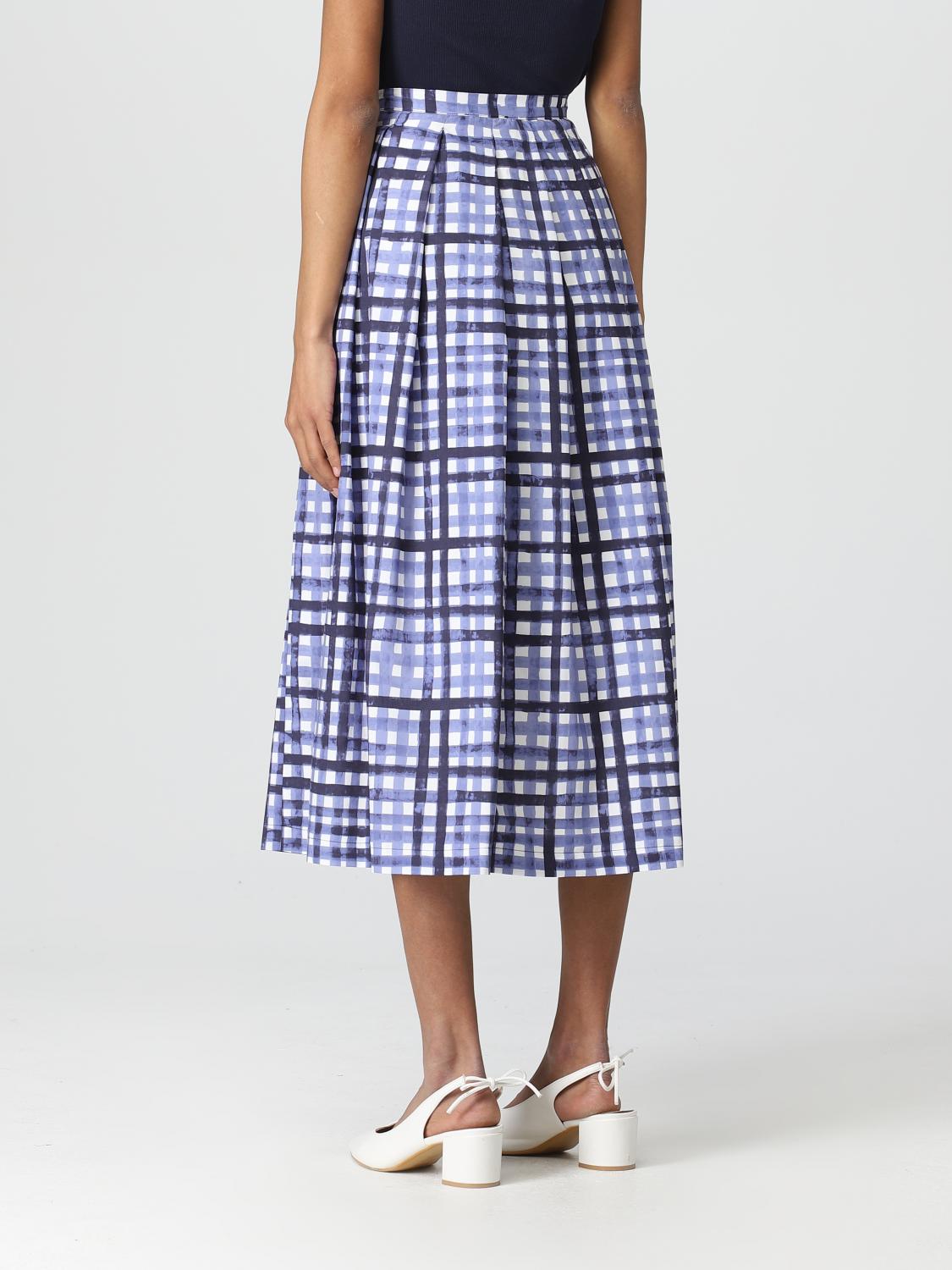 SEMICOUTURE GONNA: Pantalone Semicouture in cotone, Blue - Img 2