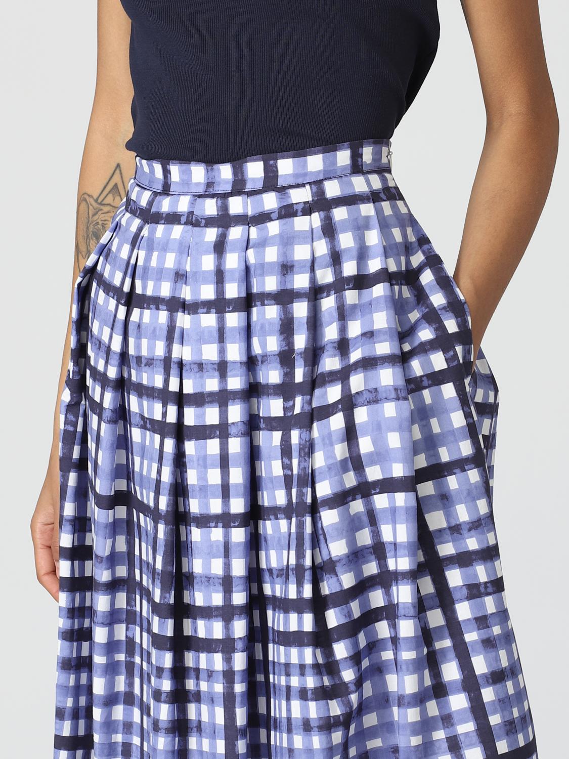 SEMICOUTURE GONNA: Pantalone Semicouture in cotone, Blue - Img 3