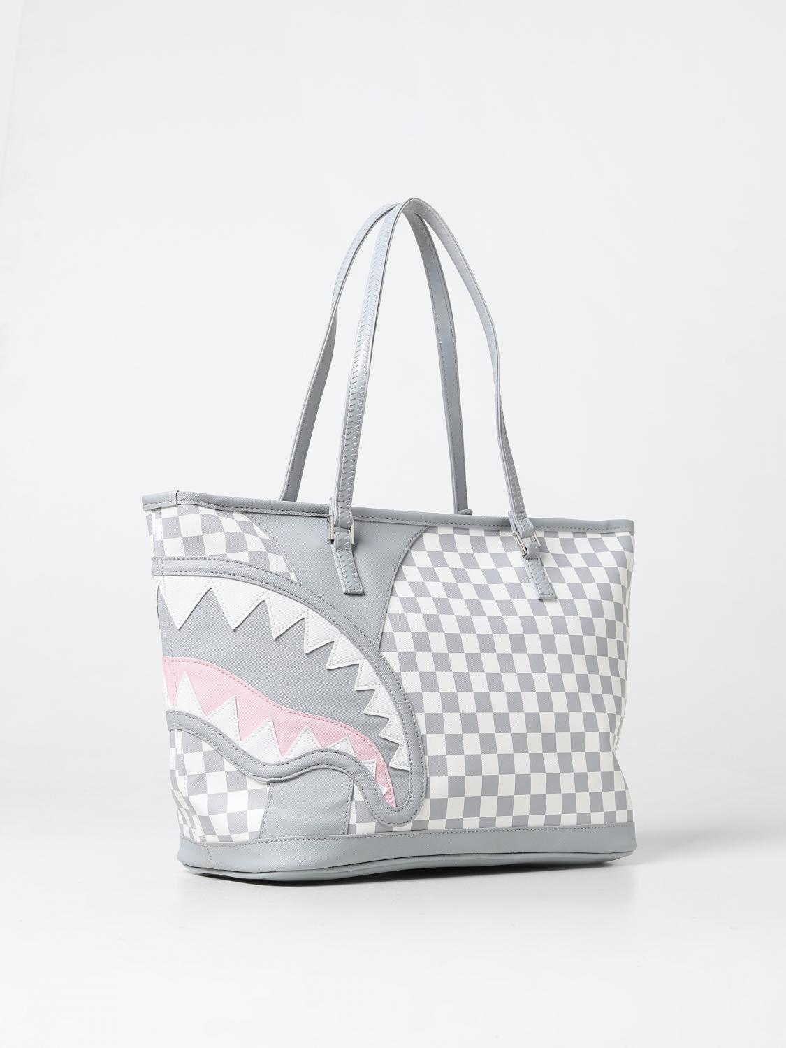 SPRAYGROUND TOTE BAG: Shoulder bag woman Sprayground, Grey - Img 2