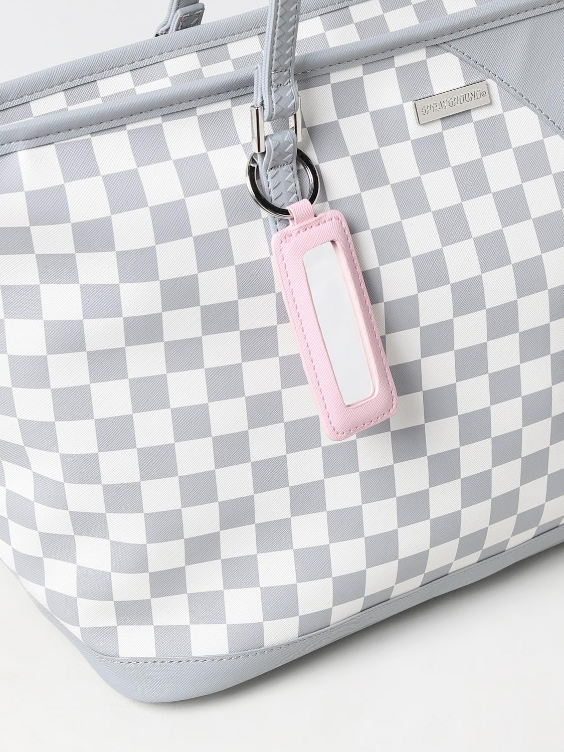 SPRAYGROUND TOTE BAG: Shoulder bag woman Sprayground, Grey - Img 3