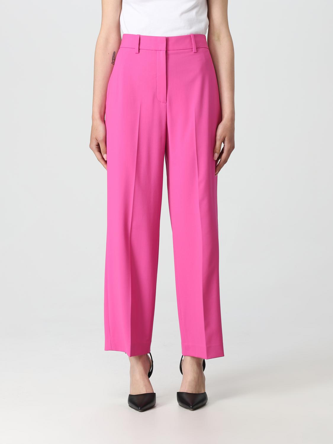 THEORY PANTALONI: Pantalone Theory in lana stretch, Fuxia - Img 1
