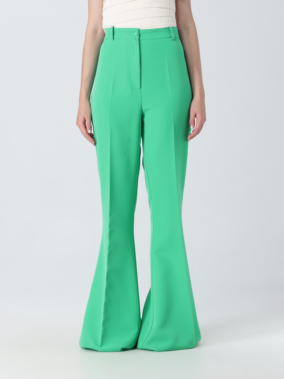 HEBE STUDIO PANTALONI: Pantaloni Hebe Studio in neo crepe stretch, Verde - Img 1