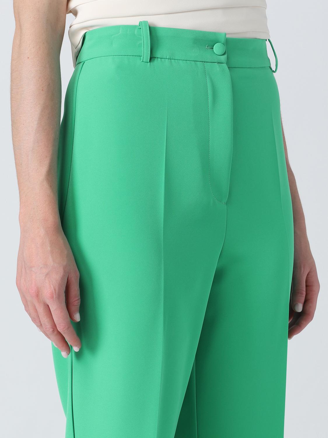HEBE STUDIO PANTALONI: Pantaloni Hebe Studio in neo crepe stretch, Verde - Img 4