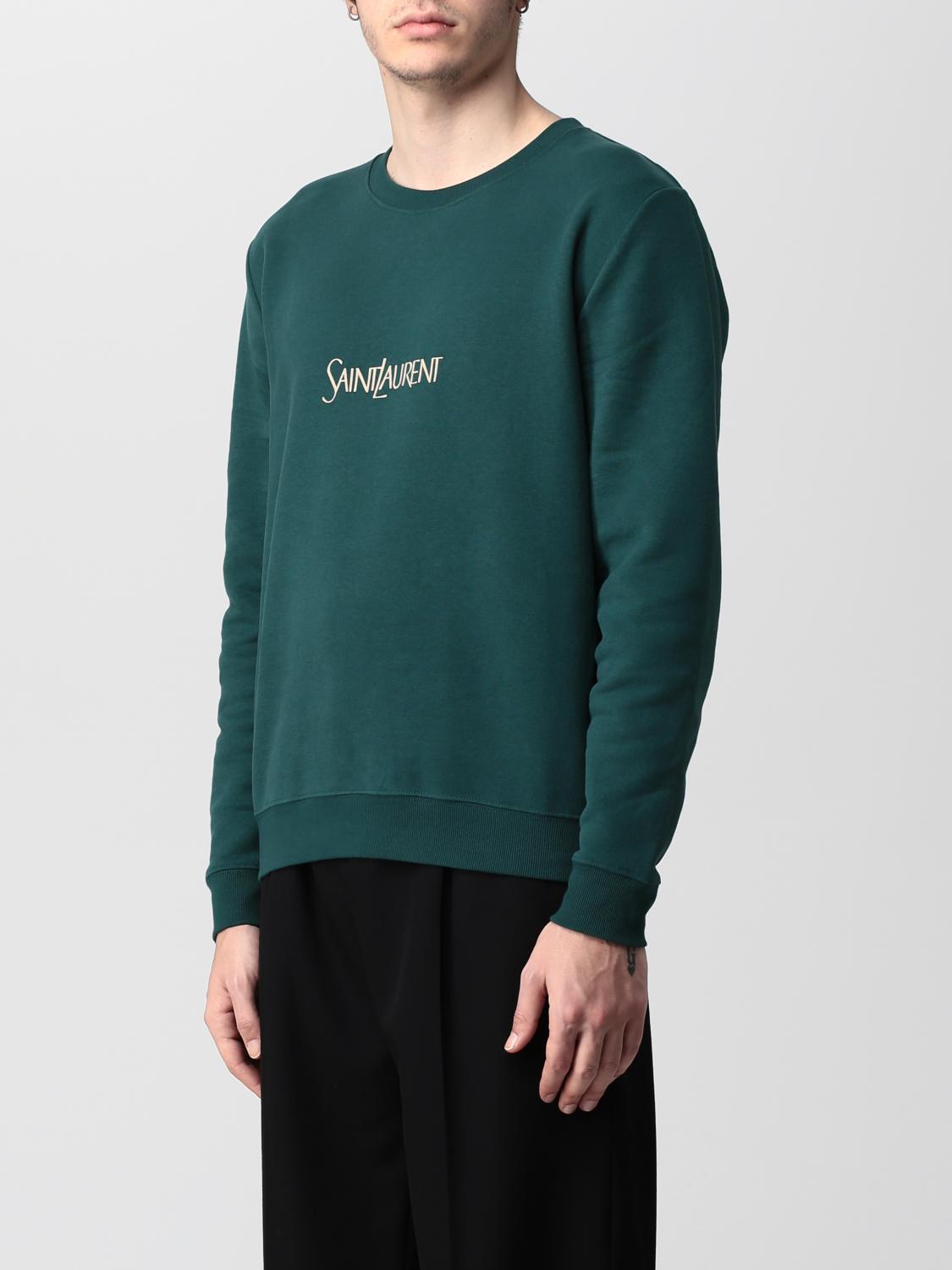 Saint Laurent organic cotton sweatshirt - Green | 737738 Y37IA
