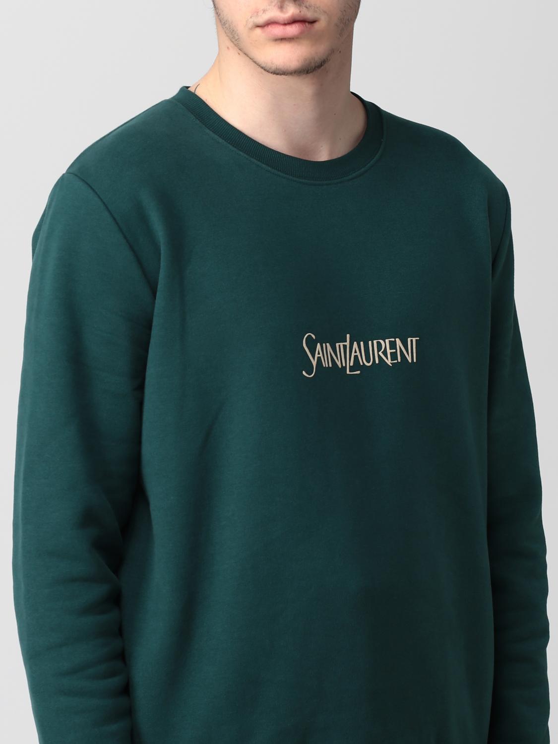 Saint Laurent organic cotton sweatshirt - Green | 737738 Y37IA