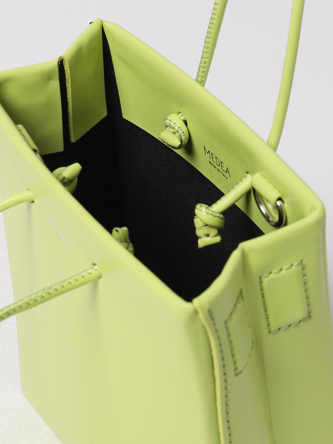 MEDEA BORSA MINI: Borsa Short Medea in pelle, Verde - Img 4