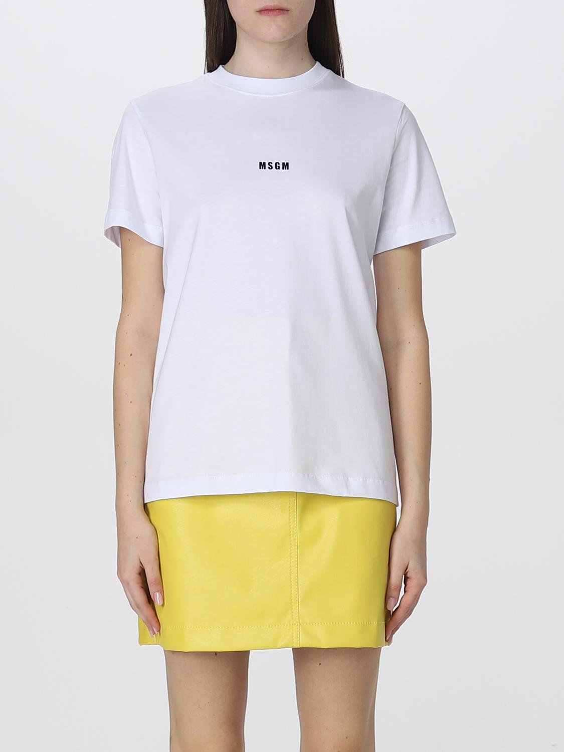 MSGM T-SHIRT: MSGM cotton t-shirt, White - Img 1