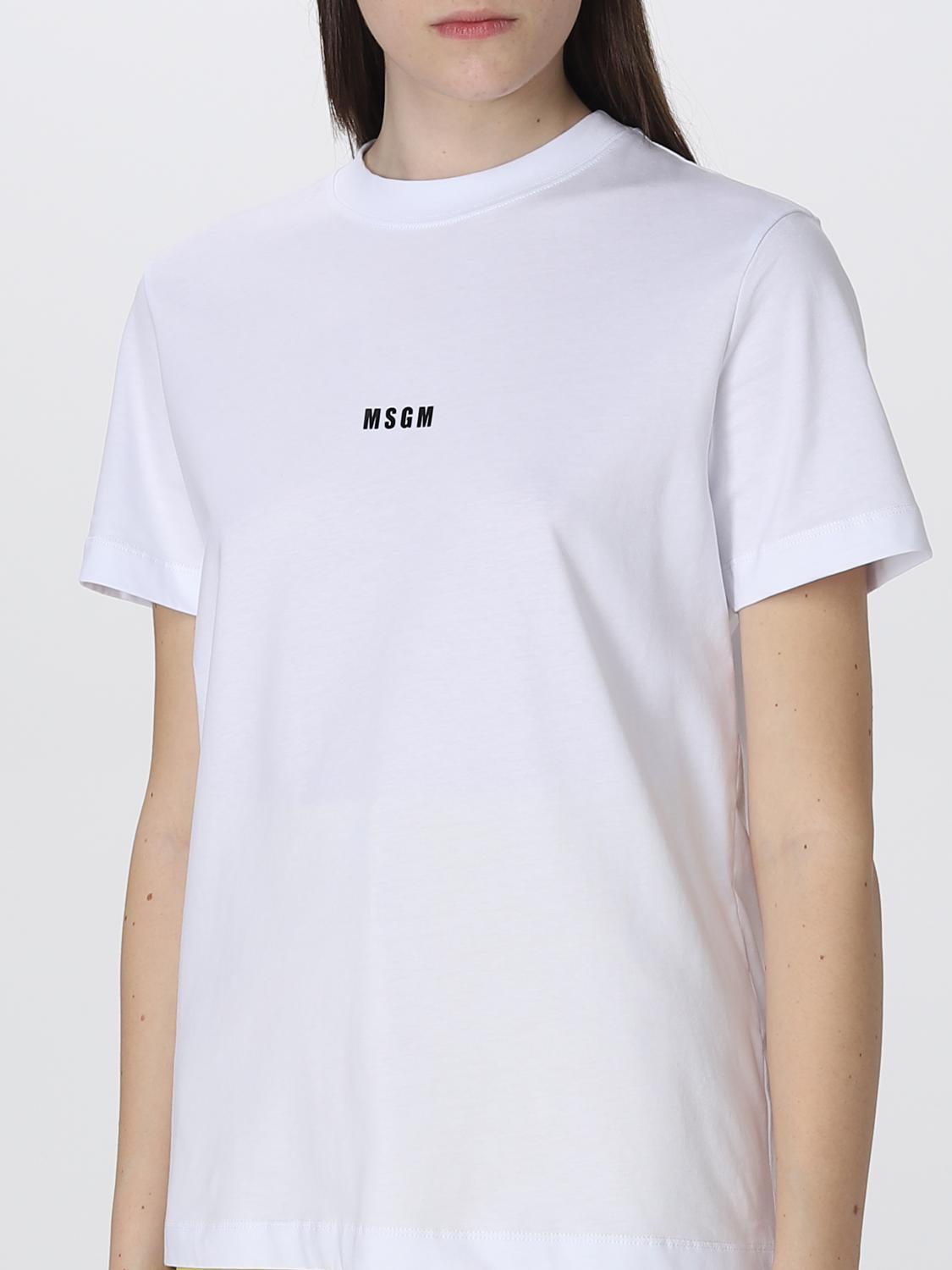 MSGM T-SHIRT: MSGM cotton t-shirt, White - Img 4