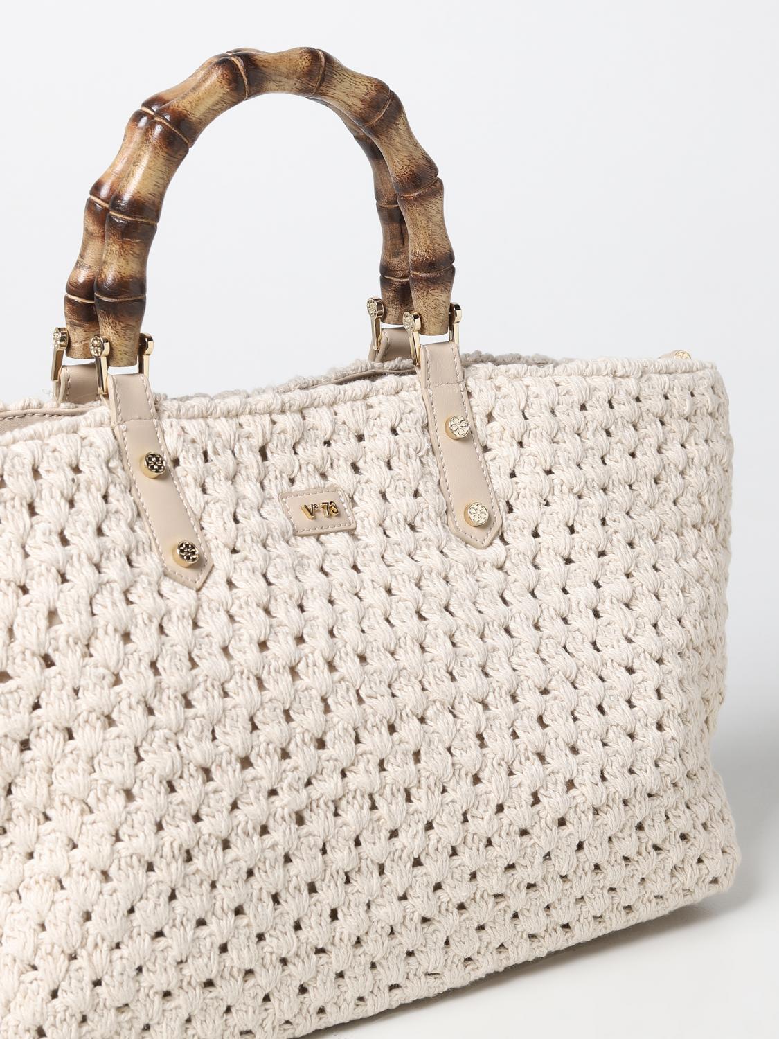 V73 HANDTASCHE: Schultertasche damen V73, Weiß - Img 3