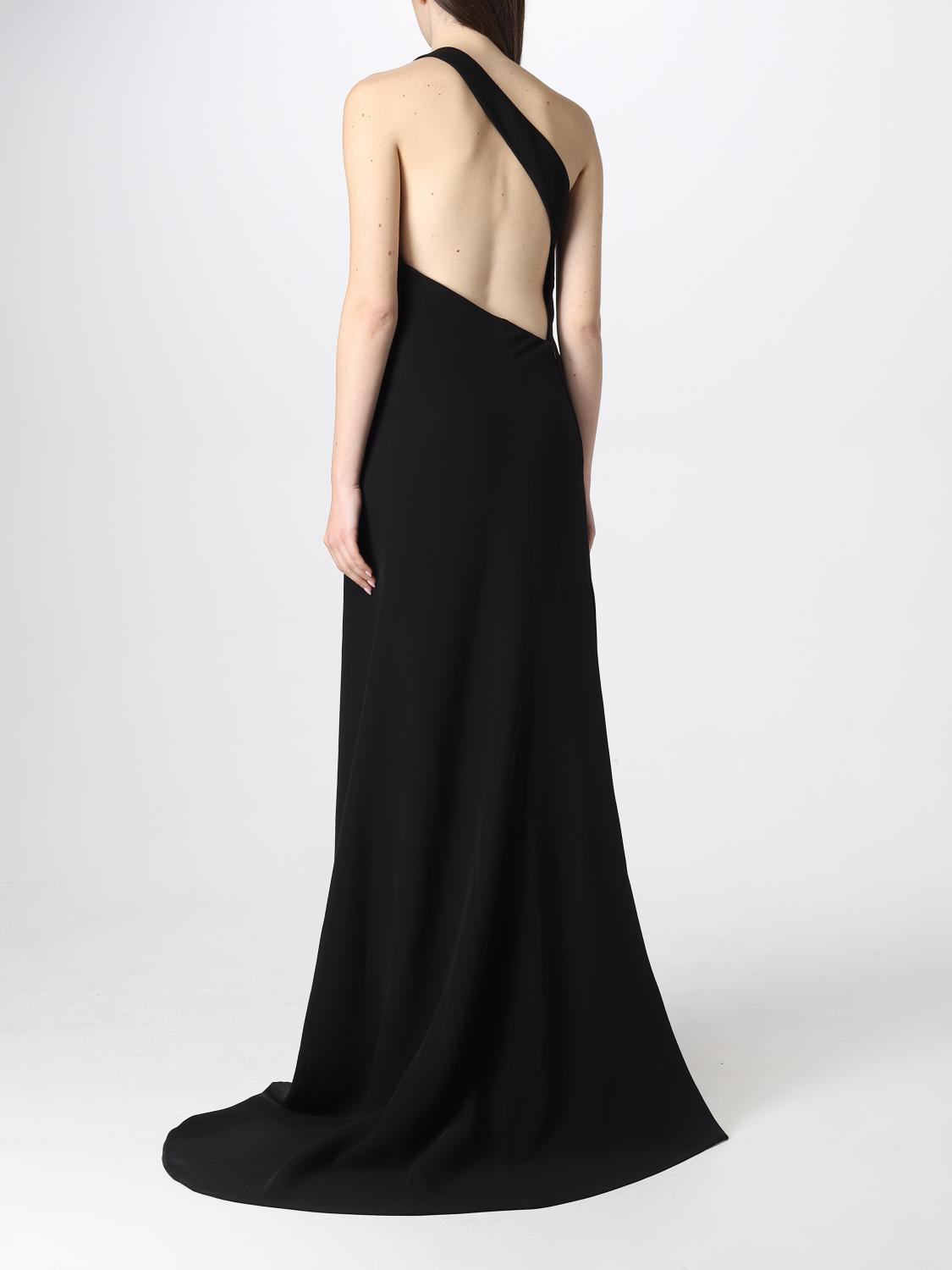 navy blue dress for baby girl Valentino Garavani Sheer Tulle Lace Panel Halter Backless Gown main image 0