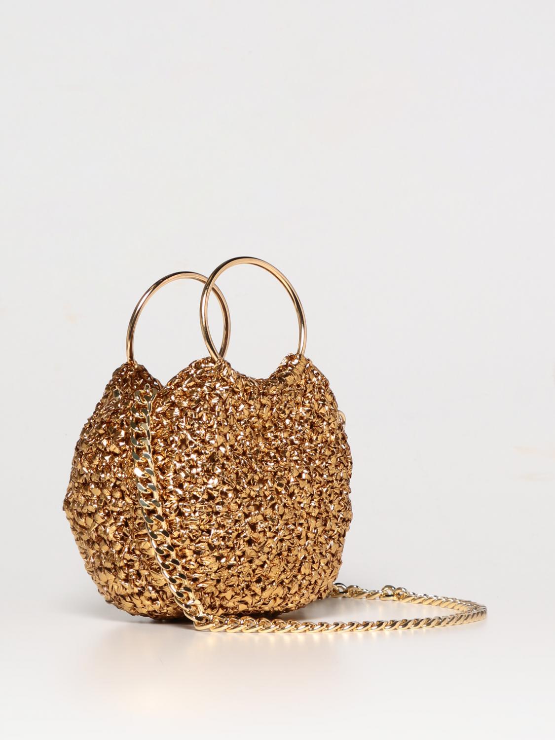 CHICA BORSA A TRACOLLA: Borsa a spalla donna Chica, Oro - Img 2
