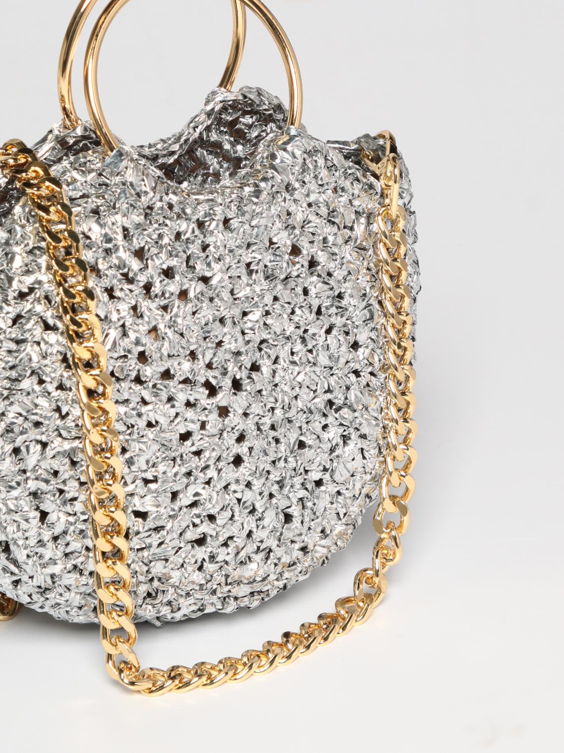 CHICA BORSA A TRACOLLA: Borsa a spalla donna Chica, Argento - Img 3