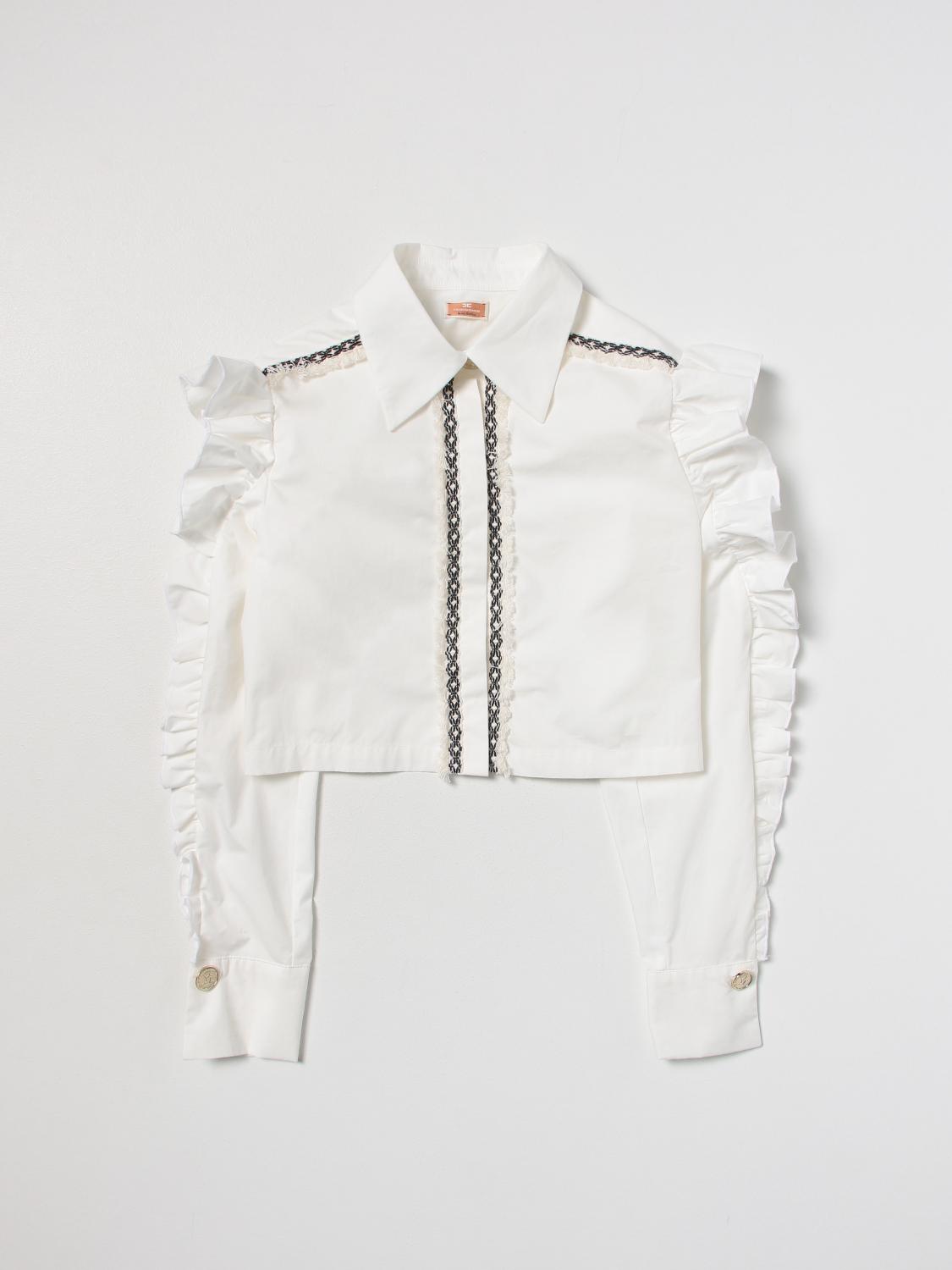 ELISABETTA FRANCHI LA MIA BAMBINA CHEMISE: Chemise enfant Elisabetta Franchi La Mia Bambina, Blanc - Img 1