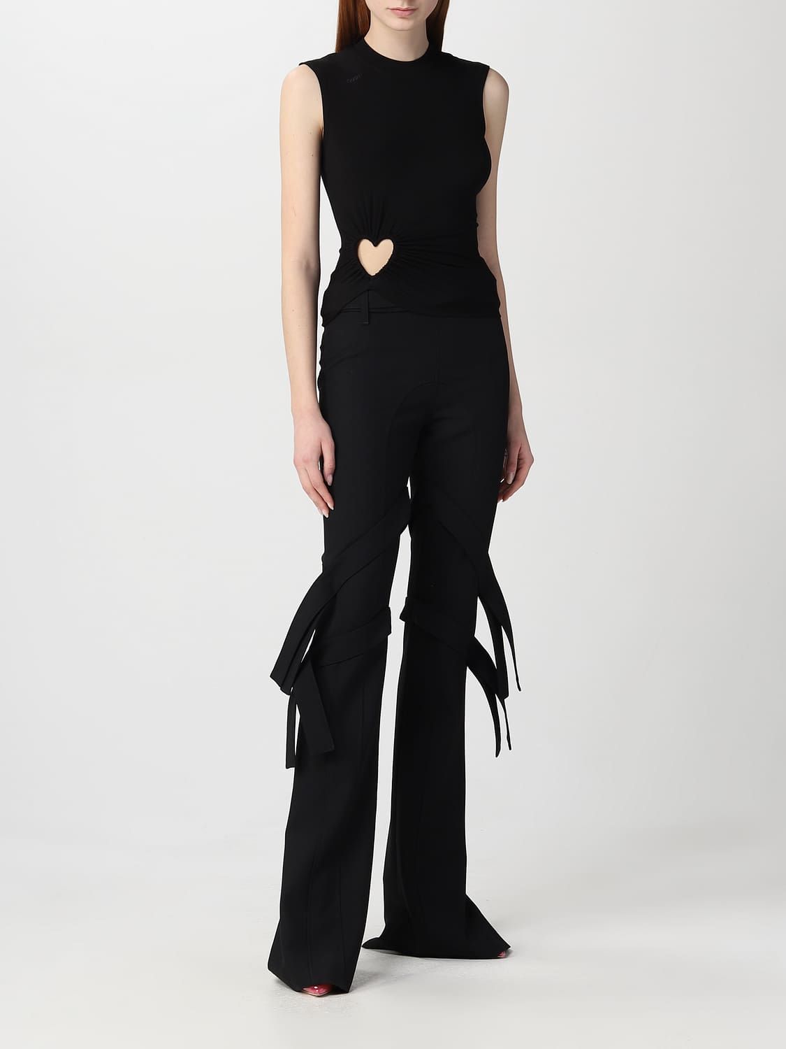 AMBUSH TOP: Top Ambush in tessuto sintetico, Nero - Img 2