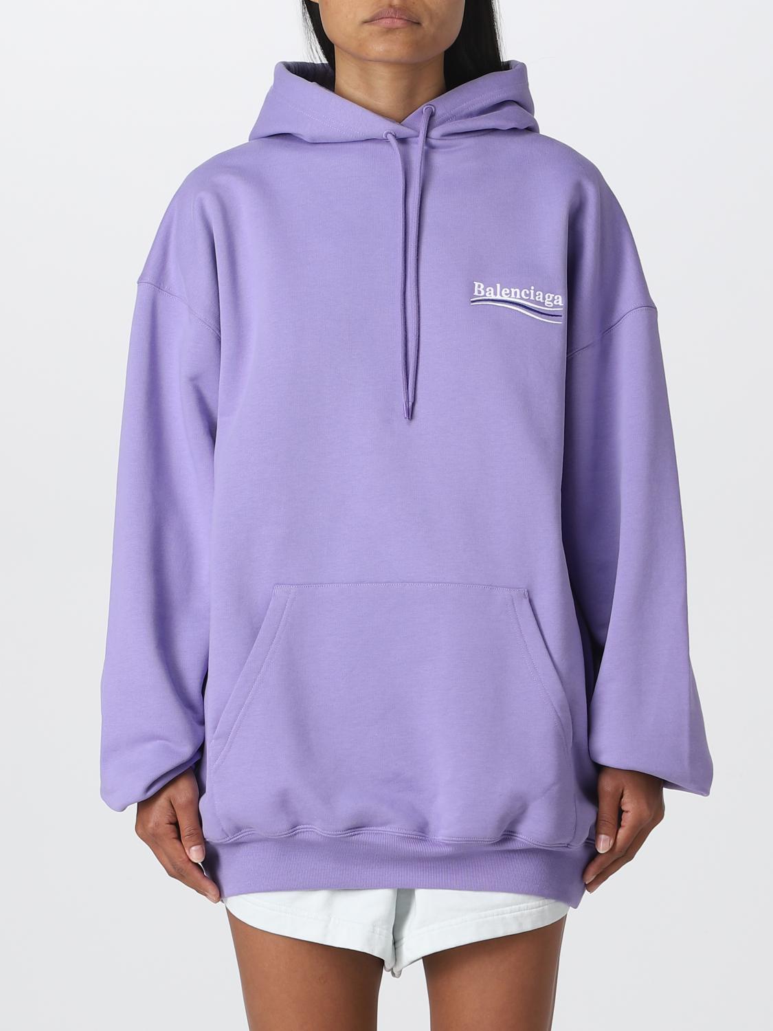 Balenciaga sweatshirt in cotton - Lilac | 578135 TKVI9 | GIGLIO.COM